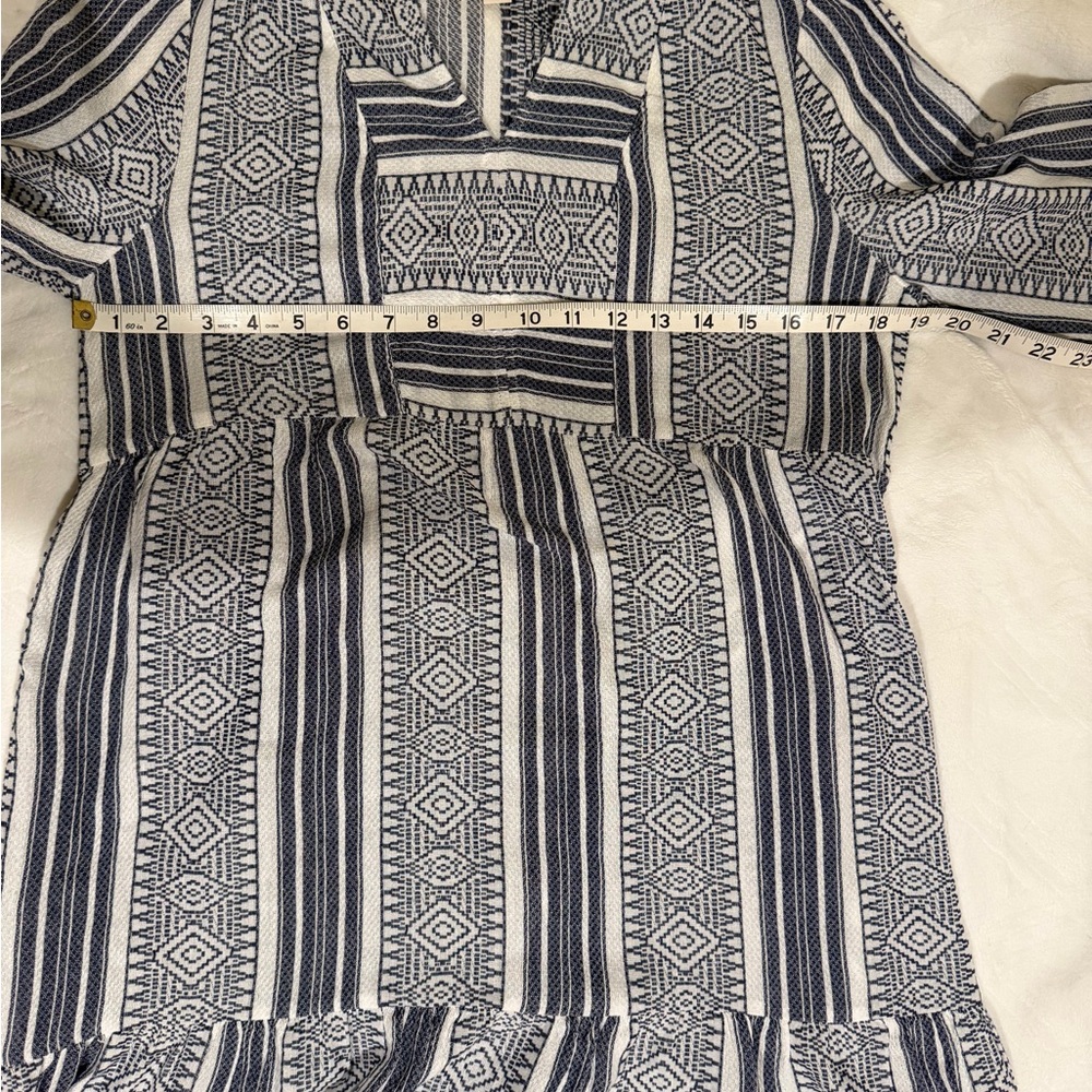 NWT style&Co petite S in Blue and White Patterned Dress - Picture 8 of 10